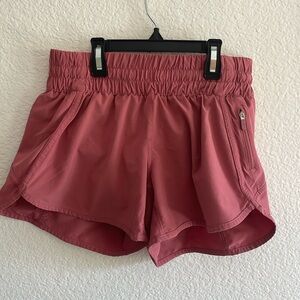 Deep blush lululemon running shorts Track That Mid Rise Lined Short 3"